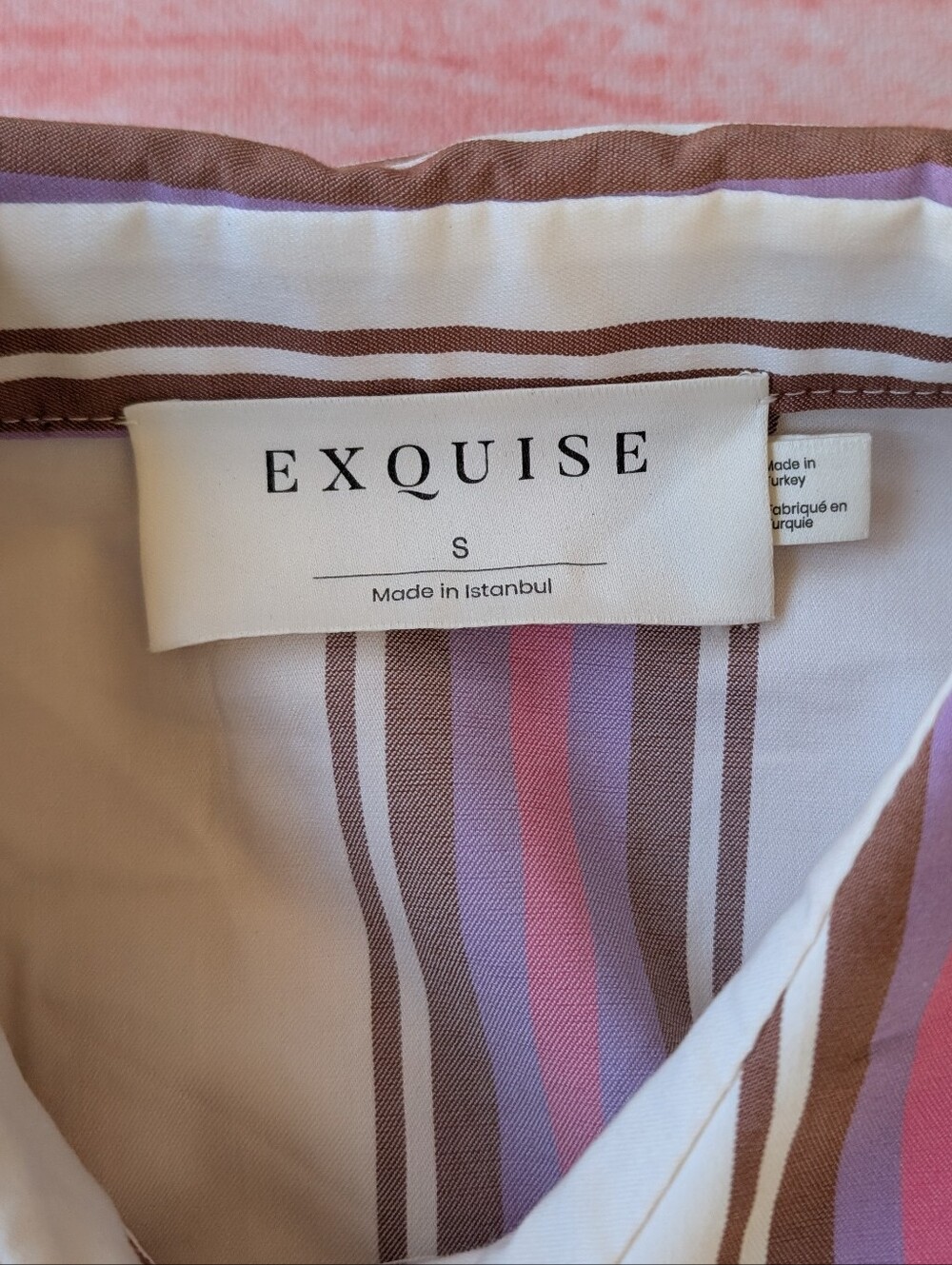Anthropologie Exquise The Tobie Button-Front Shirt Dress Mini Pink Small - Picture 11 of 13